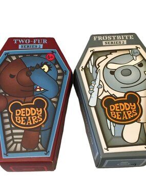 DEDDY BEARS TWO-FUR FROSTBITE Series 2 Plush Bears in Coffin